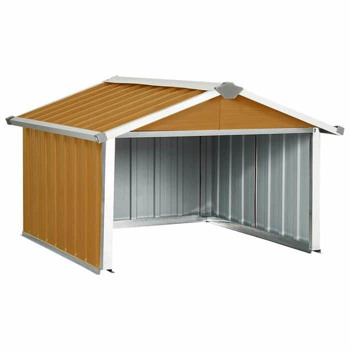 Moderne Abri pour robot de jardin - Armoire Malle de jardin - avec verrouillage - 92 x 97 x 63 cm Acier galvanisé Marron Neuf&24227