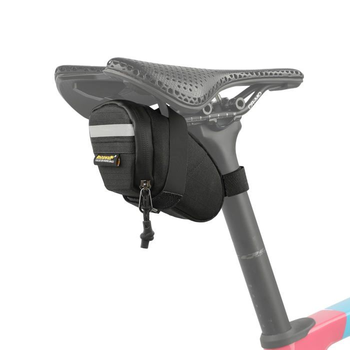 Sacoche de selle de vélo 0 4 l pour VTT vélo de route et trajets en navette (noir) Noir Noir SELLE