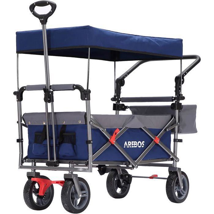 Meilleurs prix pour AREBOS Chariot de transport pliable de qualité supérieure | Chariot à main avec système de sangle à 3 points | Jusqu'à 100 kg |