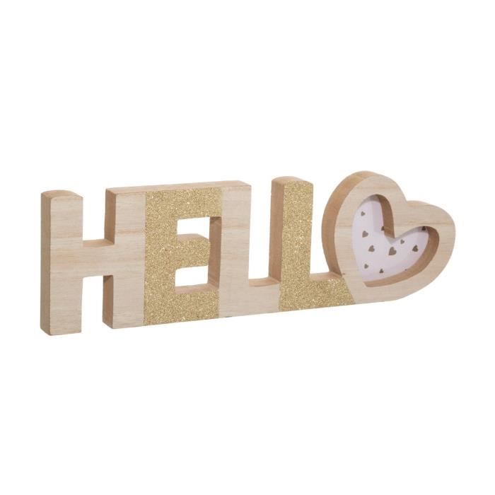 Mot à Poser Yogi 36x6cm - Statue - Objet à Poser