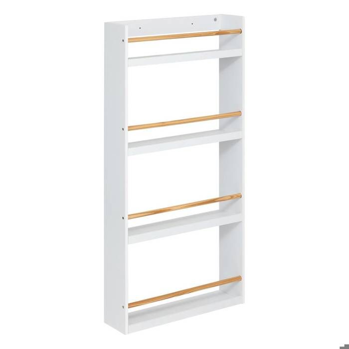 Bibliothèque enfant 4 étagères blanc H118cm - Atmosphera Créateur dintérieur