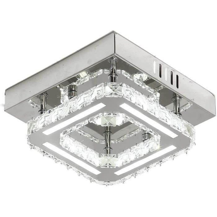 RuiLer Moderne Véritable K9 Cristal Carré LED Lampe Plafonnier Lustre 3 ...