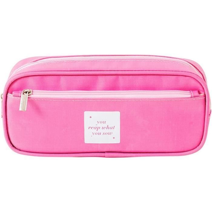 Trousse Scolaire Kawaii Flamant Rose 3D - Imperméable, Poche Fournitures Crayons Maquillage Enfant Ado