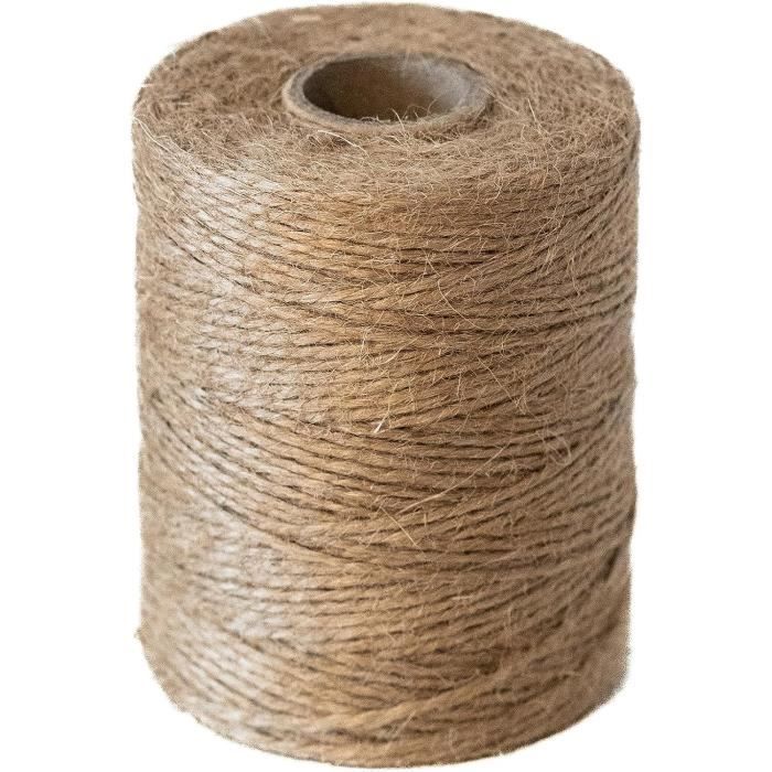 JijAcraft Ficelle De Jute 1mm, 100 Mètres Ficelle En Jute Naturel