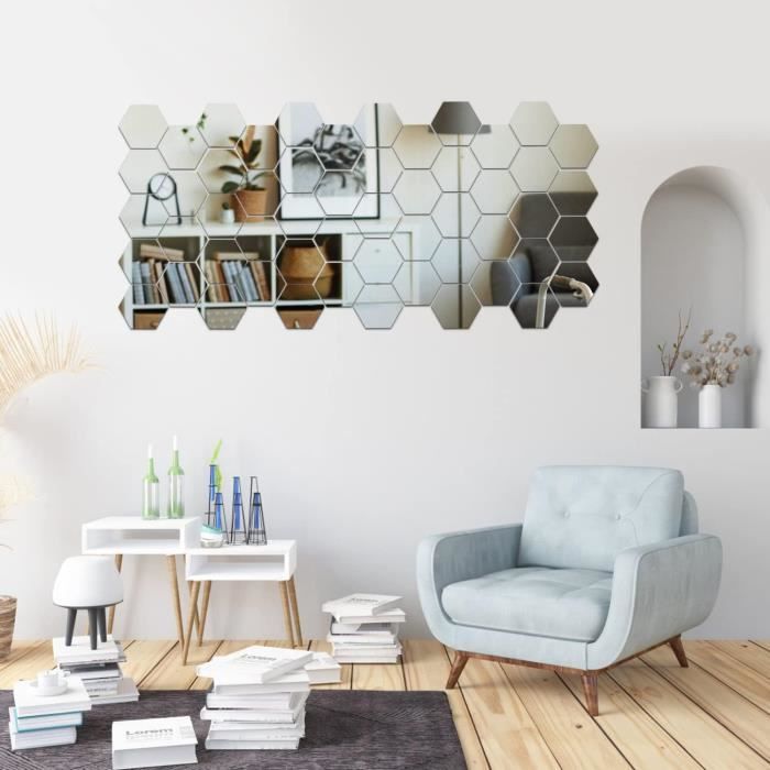Lot De 9 Miroirs Autocollants Ronds - Miroir Acrylique Adhésif - Déco Murale Salon/chambre