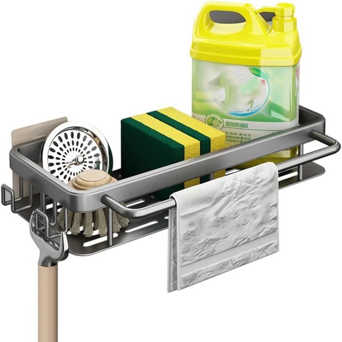 Set De 4 étagères à épices Murales Sans Perçage - Support Métallique Noir Pour Cuisine, Salle De Bain