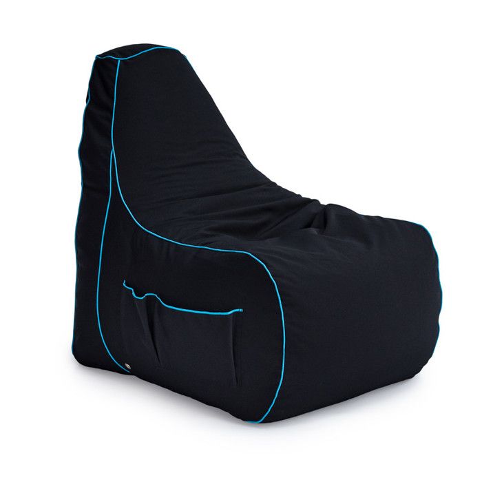 Game Over Fauteuil pouf de jeu pour le adultes - Pouf Poire de jeu à dossier haut - Pouf chaise pour salon - Sarcelle