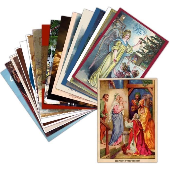 Carte Noel Religieuse Nativité Lot De 16 Cartes Différentes Format