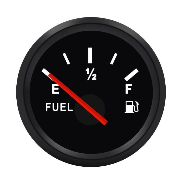 Jauge De Niveau Carburant Numérique Leapiture 2" - 190 Ohm - Rétroéclairage 8 Couleurs - Pour 12V/24V Moto, Voiture, Bateau