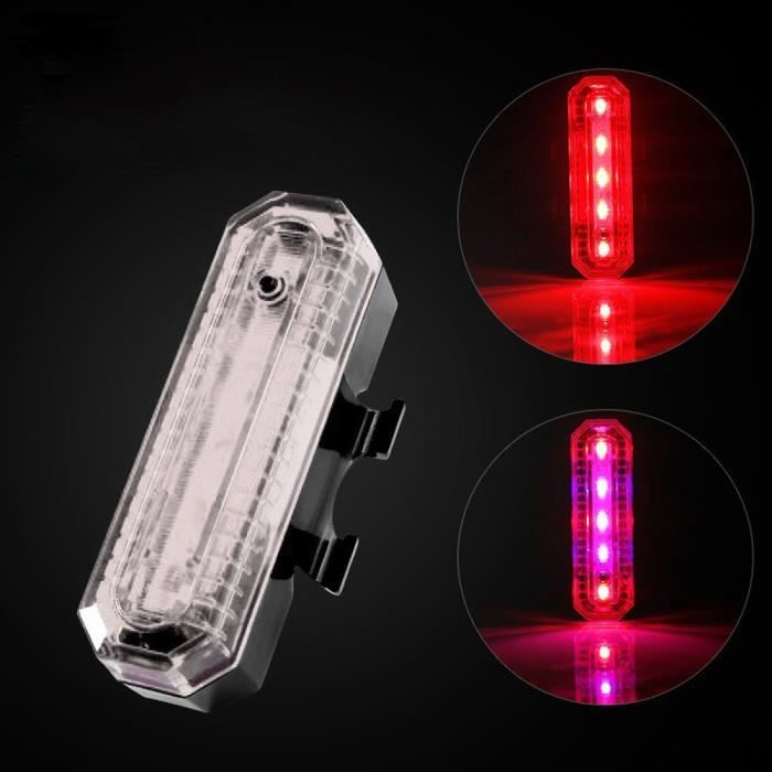 Feux Arrière Vélo Rechargeables USB - 2 Pièces COB LED - 4 Modes - Étanches IPX4 - Sécurité