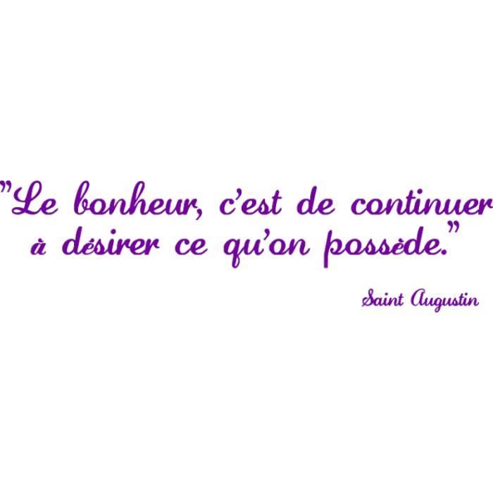 Stickers Citation Saint Augustin Chanceviolet 24 X 90 Cm Cdiscount Maison