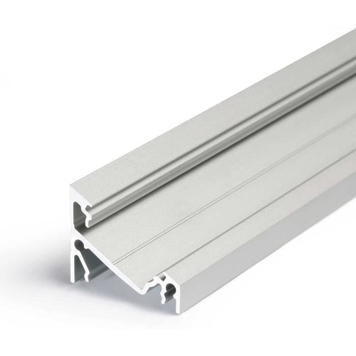 Profilé D'Angle Aluminium Anodisé Argenté - Longueur 1 à 2m