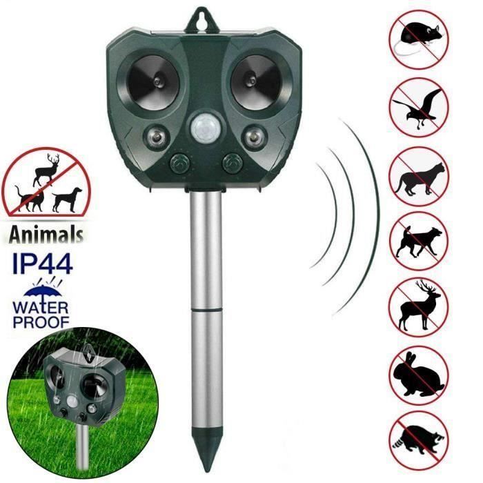 Grundig GRUNDIG Répulsif solaire à ultrasons pour animaux domestiques dissuasion de mar 