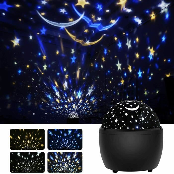 Lampe De Projection Veilleuse Bebe Etoile Projection Lumiere Enfant Lampe De Chevet 360 De Rotative Cadeau Pour Halloween Noel Cdiscount Puericulture Eveil Bebe