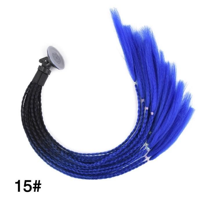 Tresses De Casque Moto - Queue De Cheval Dreadlocks Avec Ventouse - Style Fuchsia