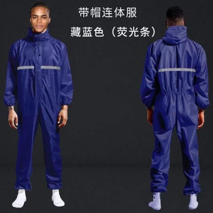 Combinaison De Pluie 2 Pièces DUHENWU - Imperméable Respirant Réfléchissant - Homme