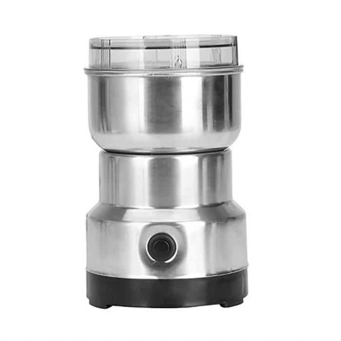 Moulin à Café électrique 300 Ml - 4 Lames Inox - Pour Moudre Café, Noix, épices, Graines - Fonctionne En 1 Bouton - Broyeur Multifonction - 8