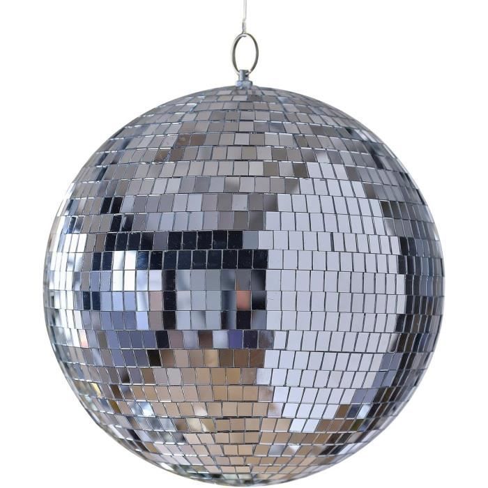 Decoration Fête Miroir Boule à Facettes Boland 30 Cm - Décoration Fête Disco - Effet Miroir Argenté - Fever Boule Disco Deco