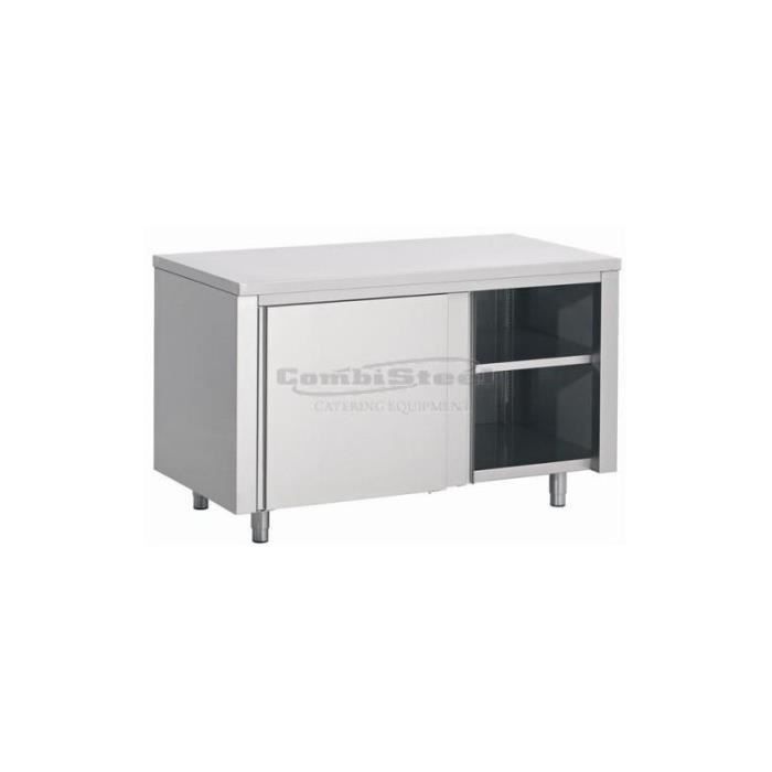 Armoire Basse Inox Portes Coulissantes - Combisteel - 1000x700 - Brillant - Classique - Adulte Armoire Basse Inox Portes Coulissantes - Combisteel - 1000x700 - Brillant - Classique - Adulte