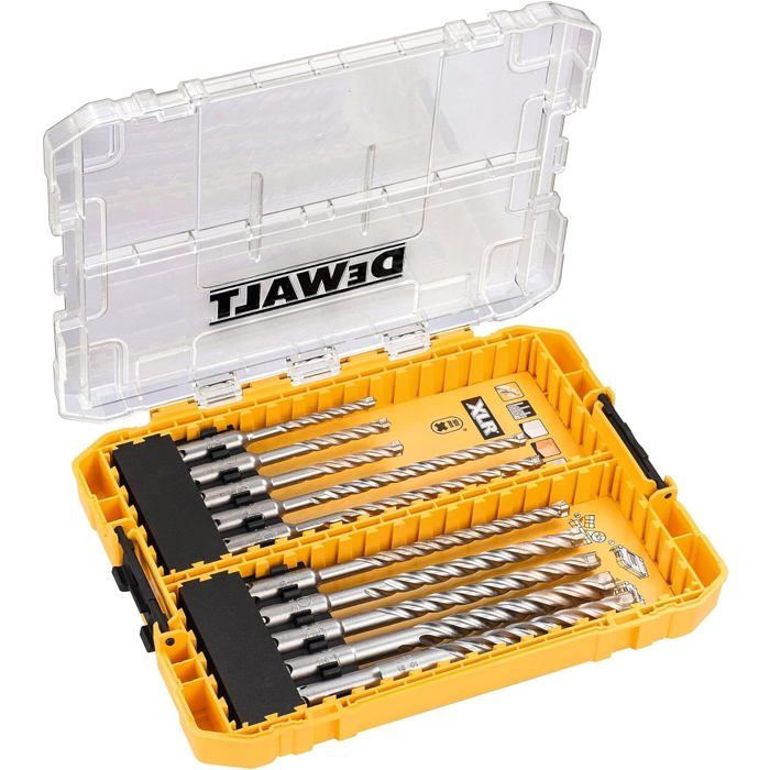 DeWalt 10 pièces Moyen C SDS-plus beton ToughCase - DT70752-QZ