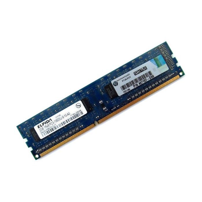 2Go Ram Mémoire PC Bureau Elpida Ebj20Uf8Bcf0-Dj-F Ddr3 Pc3-10600U 1333Mhz Cl9