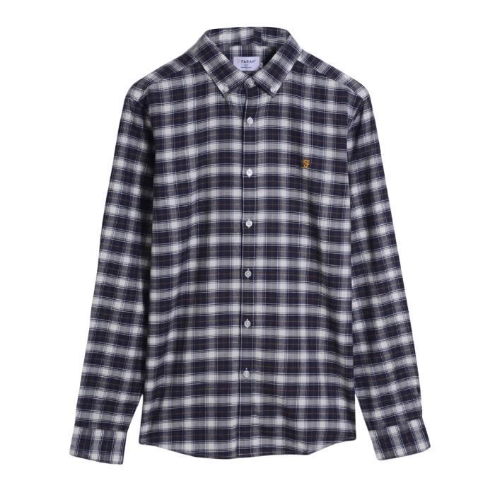Chemises décontractées et hauts gris avec des motifs Carreaux pour homme