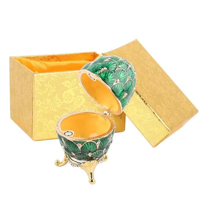 Boîte à Bijoux œuf De Pâques émaillé MOUMOUTEN – Style Vintage, Peint à La Main, Décoration Et Rangement, Cadeau Original