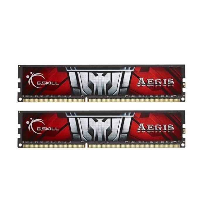 Vente Memoire PC G.SKILL RAM PC3-12800 / DDR3 1600 Mhz - F3-1600C11D-16GISL - DDR3 Gaming Series - Aegis 1.35 V pas cher