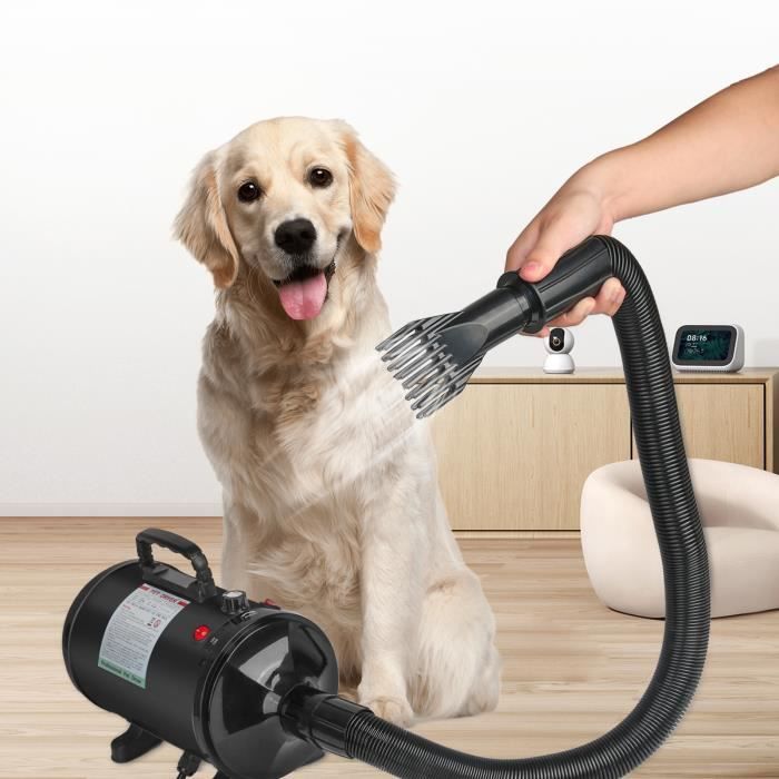 Comparer les prix de Séchoir - Pulseur, Sèche-cheveux thermostatique pour chiens et chats - 33*17*80-250cm - Noir