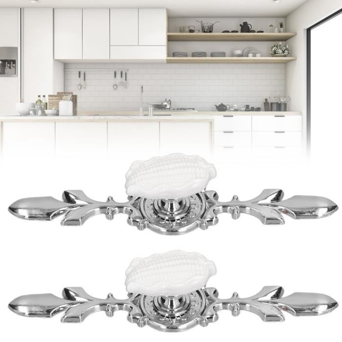 Bouton De Porte En Cristal Pointu Chromé - Tirage Pour Placard, Armoire, Meuble