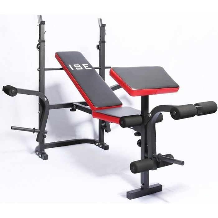 Banc de musculation pour home-gym compact avec siège et dossier réglables