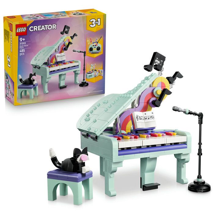 LEGO® Creator 31392 Décoration musicale : piano et chat - vue 3