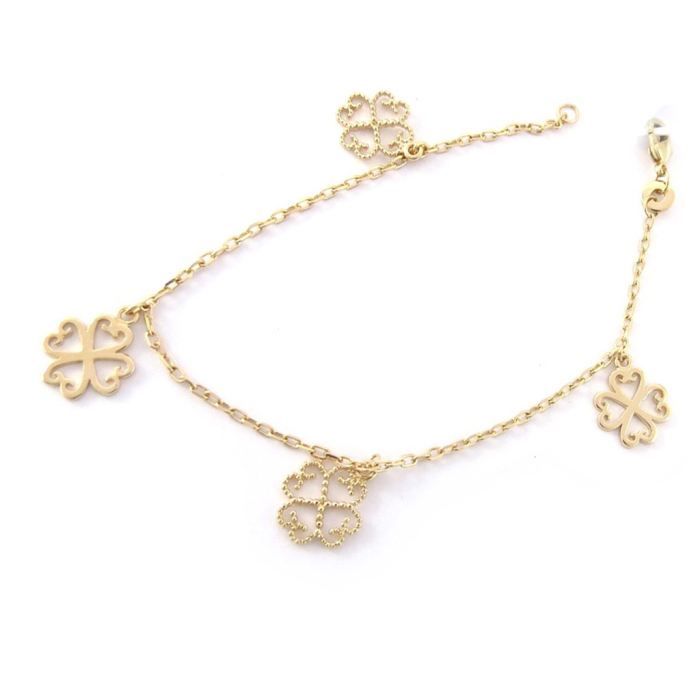 Bracelet Trèfle Plaqué Or 18k - Bijou élégant Doré