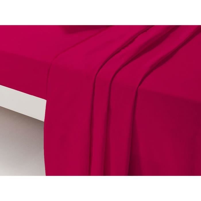 Drap plat - DP135 - Fuchsia - 240 cm x 300 cm - 100% Coton - Lavable en machine à 60° Drap plat - DP135 - Fuchsia - 240 cm x 300 cm - 100% Coton - Lavable en machine à 60°