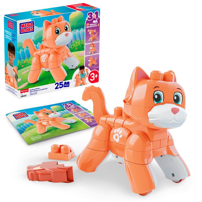 MEGA BLOKS Fisher Price Mon Chaton 3 en 1 à Construire Plastique 25 pièces Dès