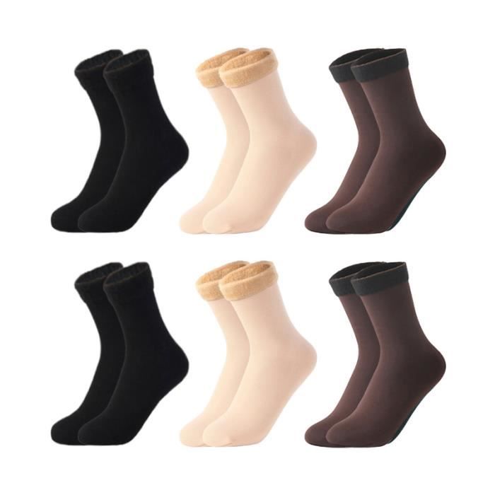 5 Paires Chaussettes Thermiques Épaisses Hiver - Mixte Femme/Homme 35-42, Laine Chaude Et Confortable