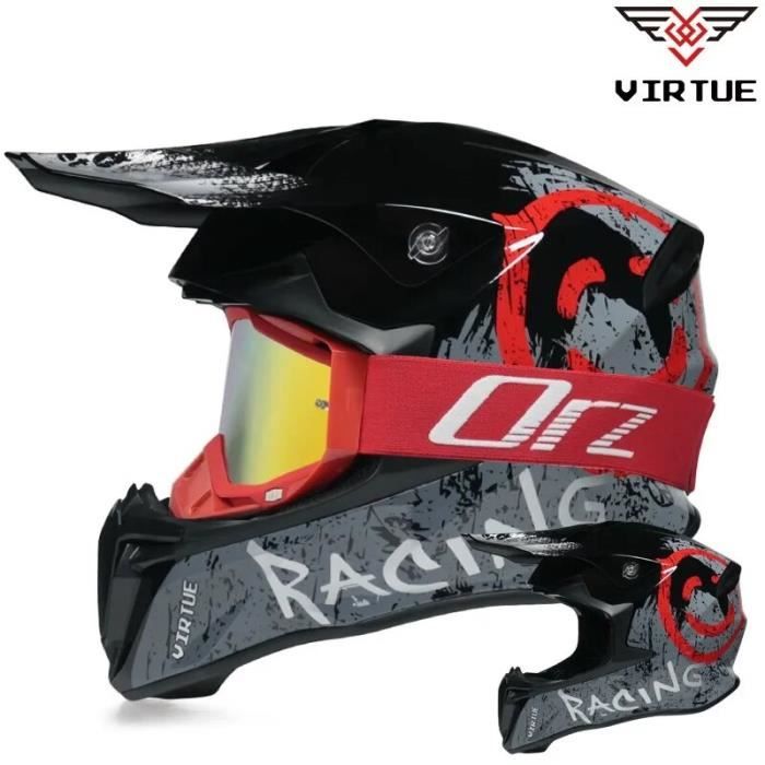 Casque Motocross Intégral Mangen - Certifié DOT, Visière Noire, Tailles S à XXL - Pour VTT, Moto Tout-terrain, Sports Outdoor - 9