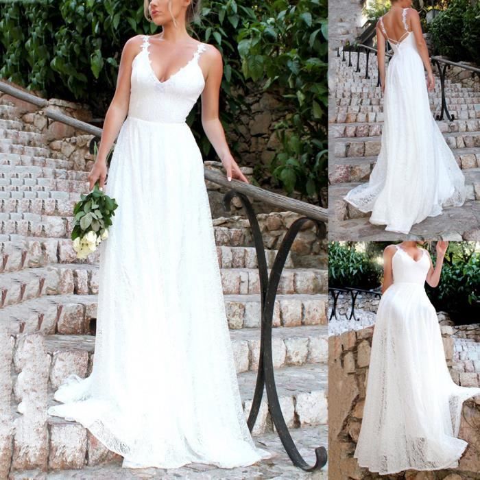 robe de bal blanche longue