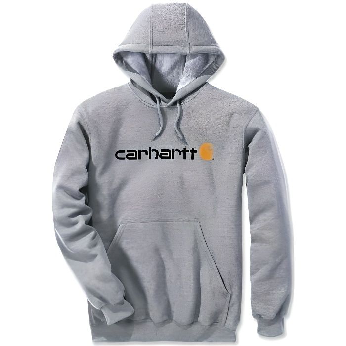 Sweat-Shirt à capuche avec logo gris granulé TL - CARHARTT - S1100074034L
