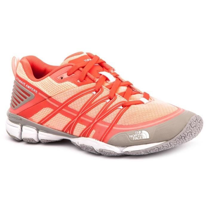 The North Face Baskets Femme - THE NORTH FACE - Litewave Ampere - Orange - Synthétique - Lacets - Plat