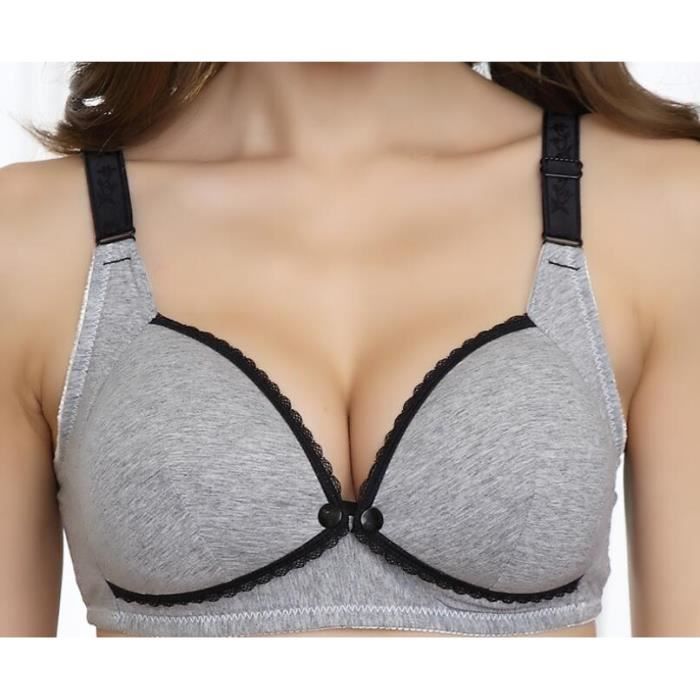 2pcs gris Soutien-gorge d'allaitement