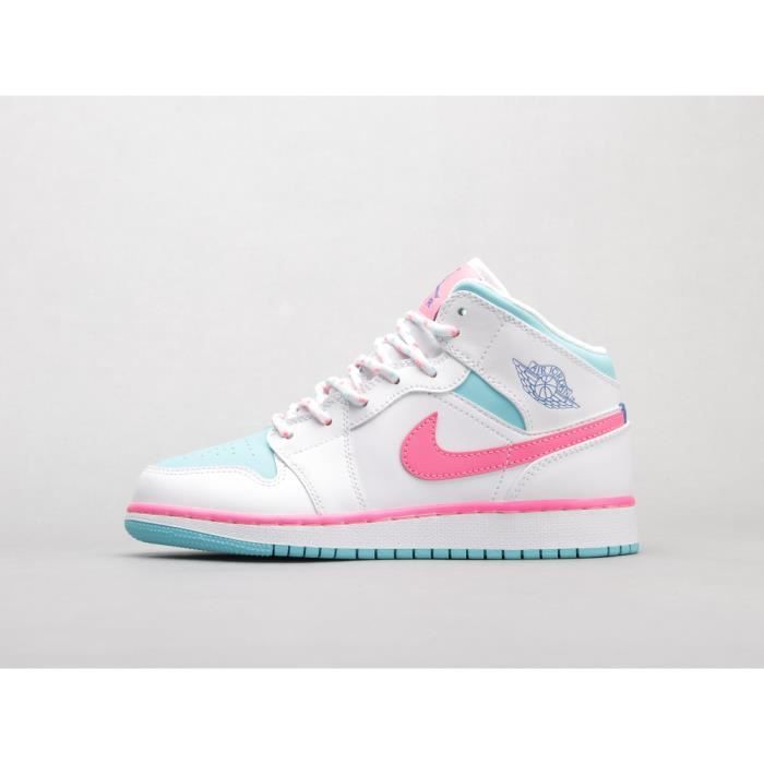 air jordan 1 bleu et rose