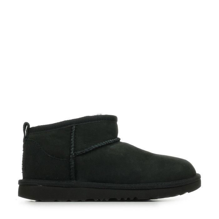 bottes garçon ugg classic ultra mini 1130750k - noir - taille 33.5 - boucle de serrage