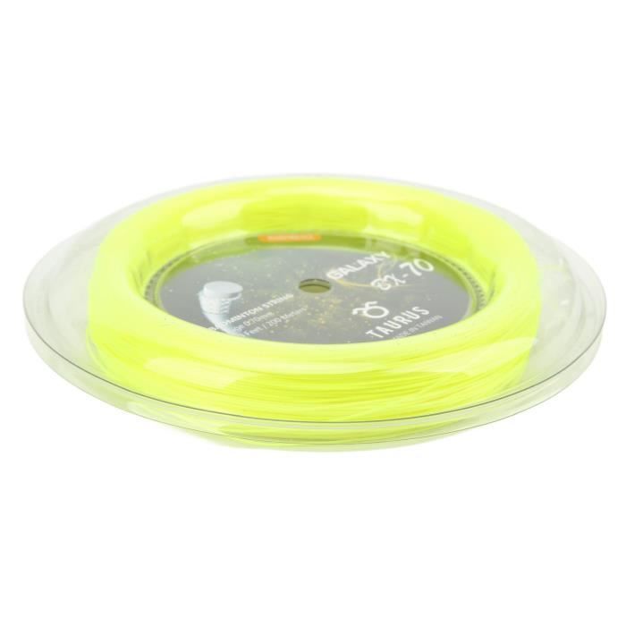 Bobine De Corde Pour Raquette De Badminton/tennis - 200 Mètres, Jaune Fluo - Nylon 0,72 Mm - Pour Recardage Professionnel