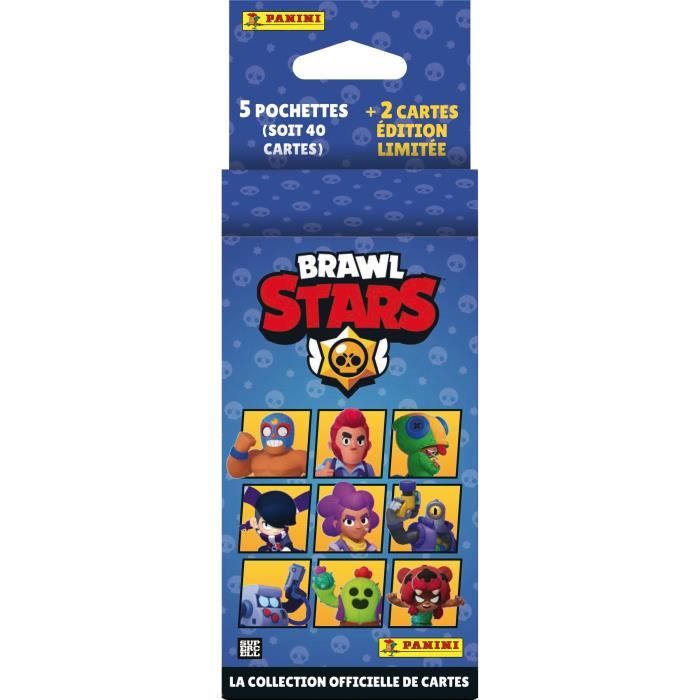 Cartes à collectionner Panini Brawl Stars Blister 5 pochettes et 2 cartes Édition Limitée