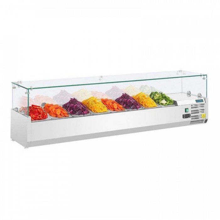 Vitrine Réfrigérée Inox POLAR 5x GN 1/4 - 150W, 220V, Mono, Référence G608, Neuve