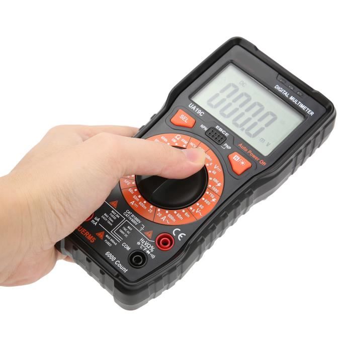 Multimètre Milliohm VC480C+ – Mesure Basse Résistance 4 Fils – Plage 0,01 MΩ à 2 KΩ – Écran LCD Rétroéclairé – Pour électronique, Soudures