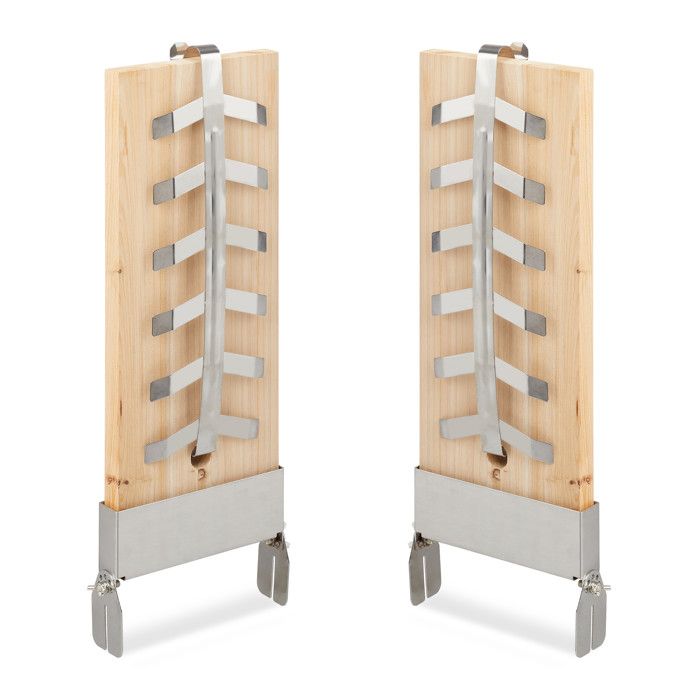 Planche à Saumon Onlyfire En INOX – 60,2 X 19 Cm, Réglable 4 Positions | Pour Barbecue, Brasero, Fumage | Compatible Lave-vaisselle - 11
