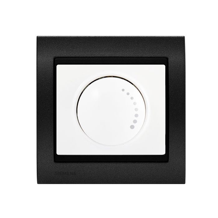 Va et Vient Variateur Delta Iris + Plaque Métal texturé Alu