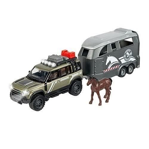 Majorette - Land Rover + Remorque cheval - 25cm - Sons et Lumières - Dés 3 ans